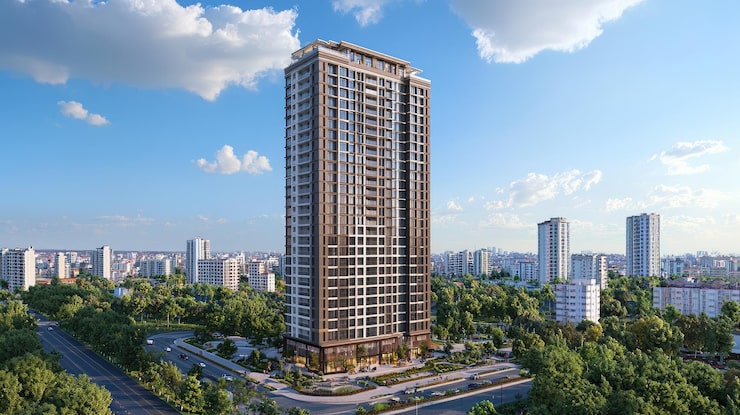 Exterior view of Bhoomi Gokul residential building in Goregaon West with 1 and 2 BHK apartments