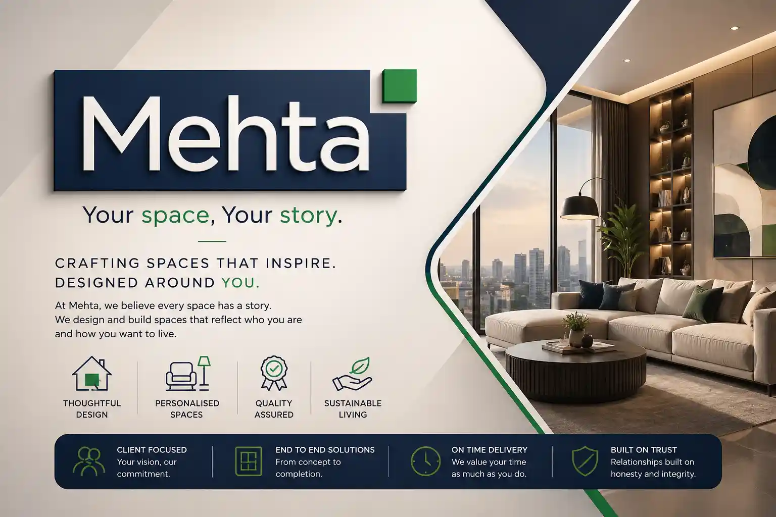 Mehta Group official logo for Goregaon residential and commercial projects