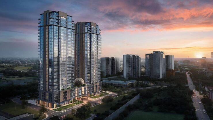 Modern new launch residential tower of Parshva Codename West Wind offering premium 1 and 2 BHK homes in Goregaon West